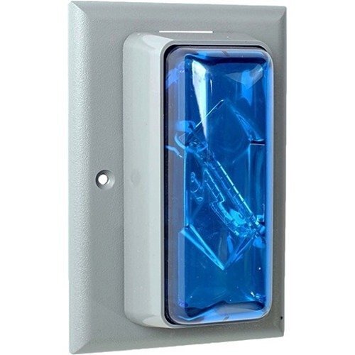 Flashing Xenon Strobe, Indoor, Flush Mount, Blue Lens, 24V AC/DC, 0.39 A