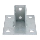 Connector, Square Post Base, Post Height 3-1/2 Inches, Post Length 1-11/16 Inch, Width 1-11/16 Inch, 4 Holes, Hole Diameter 3/4 Inch, Base Size 6 Inches x 6 Inches, Type 316 Stainless Steel
