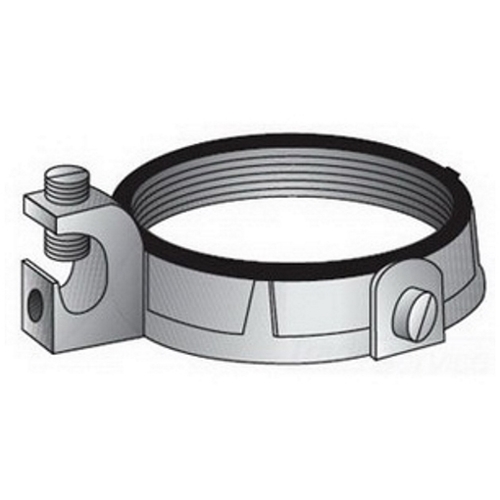 OZ-Gedney Type IBC-L-AC Insulated Grounding Bushing With Lug, Size: 1 IN, Malleable Iron Body, Aluminum Lug, Steel Clamping Screw And Set Screws, Finish: Zinc Plated Body, Tin Plated Lug, Zinc Plated Clamping Screw And Set Screws, Connection: