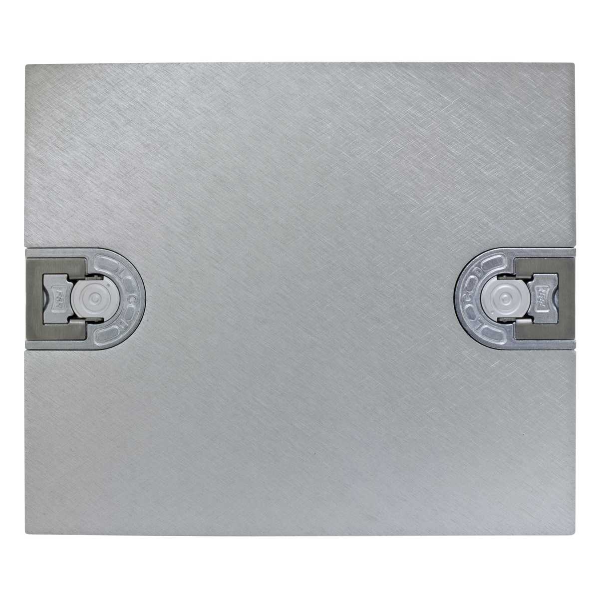 Concrete Floorboxes, Recessed, CFB8FC2 Rectangular Series Box, Surface Cover Assembly, 2 Egress Doors, Aluminum Finish