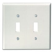2-Gang Toggle Device Switch Wallplate, Midway Size, Light Almond
