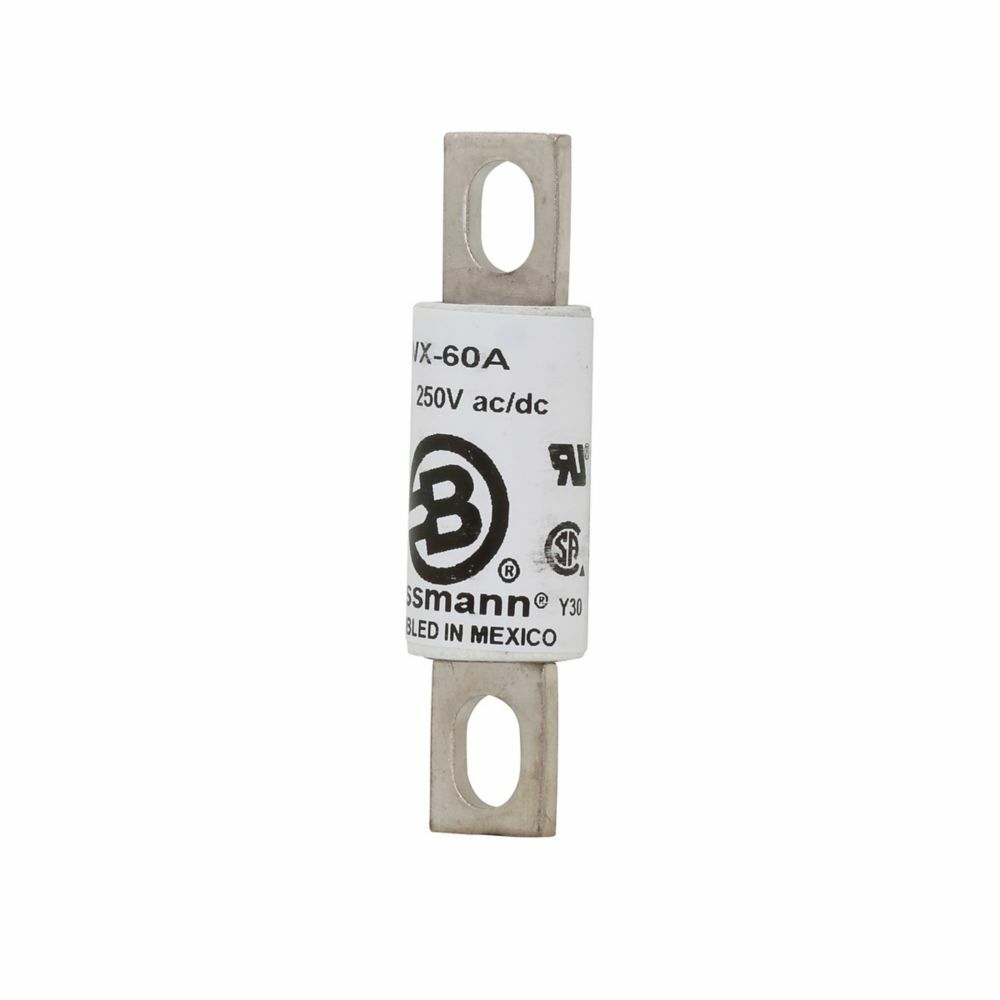 Eaton Bussmann series FWX high speed fuse, 600V, 60A RMS, 200 kAIC Vac, 50 kAIC at 250 Vdc, Non Indicating, High speed fuse, Blade end X blade end, Stud
