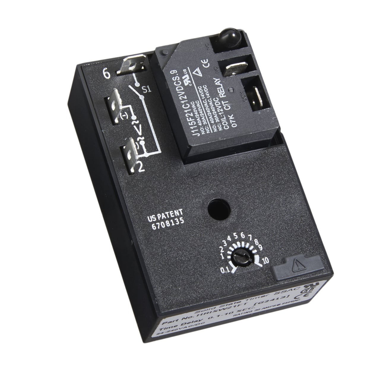 The HRPS/HRIS Series combines an electromechanical relay output with microcontroller timing circuitry. It is a factory programmed module available in any 1 of 13 standard functions. It offers 12 to 240V operation in two universal ranges and factory fixed, onboard, or external adjustable time delays with a repeat accuracy of 0.5%. The output contact rating allows for direct operation of heavy loads, such as compressors, pumps, blower motors, heaters, etc. This series is ideal for OEM applications where cost is a factor. The HRPS has non-isolated SPDT relay contacts, and the HRIS has isolated SPDT relay contacts. Both offer the most popular timer functions in the industry. Operation (Interval): Upon application of input voltage, the time delay begins. The output (relay or solid state) energizes during the time delay. At the end of time delay the output de-energizes and remains de-energized until input voltage is removed. Reset: Removing input voltage resets the time delay and output.