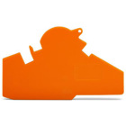 End + separator / partition / barrier plate with lockout seal option - Wago (282 series) - Orange color (1.5mm width)