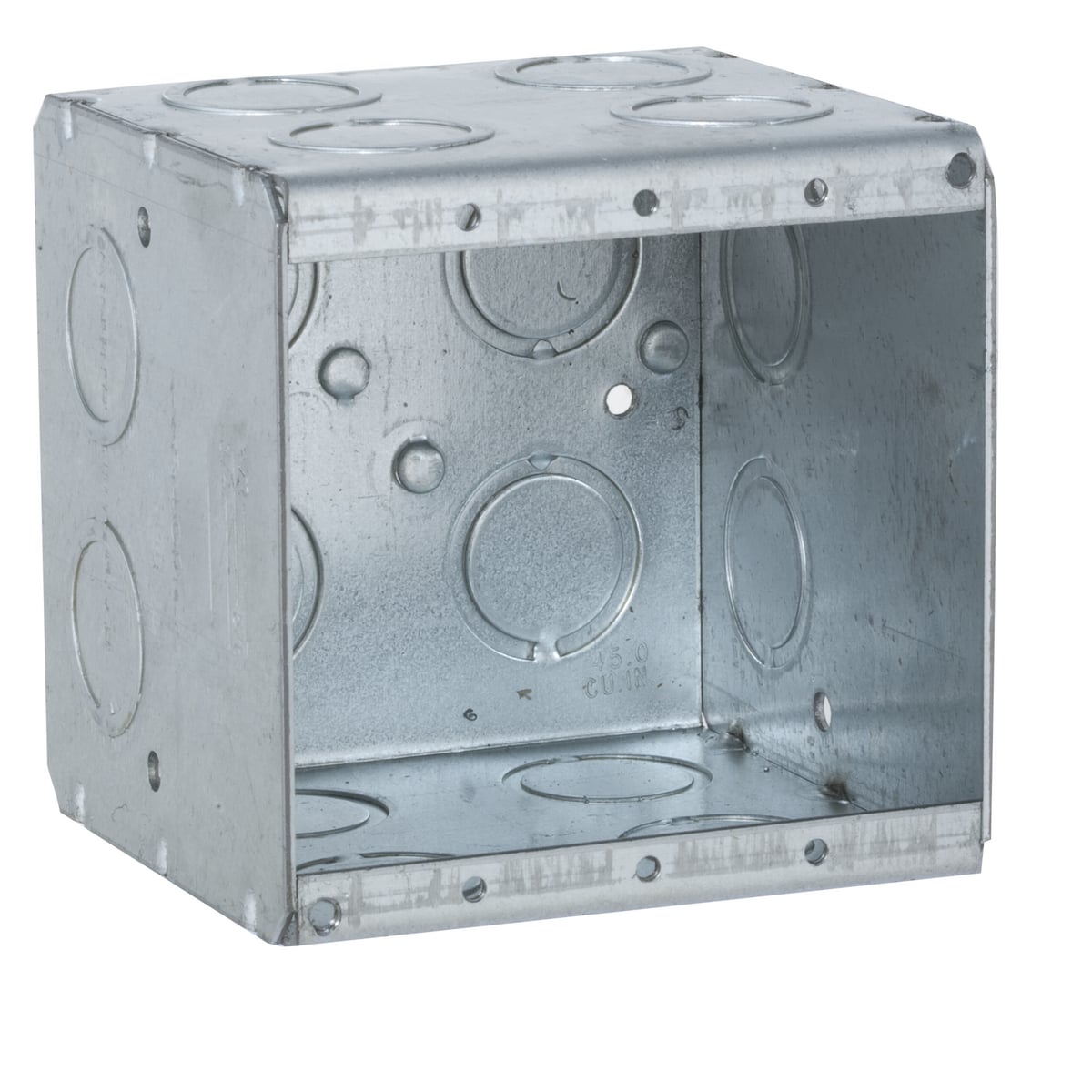 Masonry Bx., 3-1/2 In. Dp. Nongangable w/Conduit KO's, 2-Gang,3-25/32In. Wide