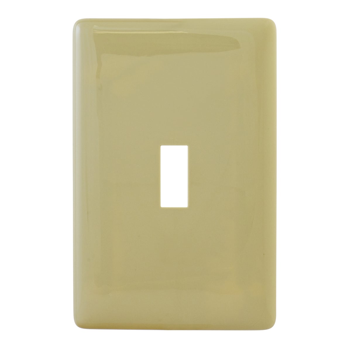 Wallplates and Box Covers, Wallplates, Thermoplastic, 1-Gang, Snap-On, 1) Toggle Opening, Ivory