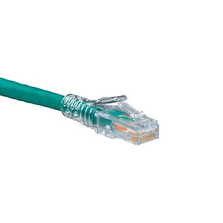 Extreme Cat 6 Slimline Boot Patch Cord, 1 Ft, Color Green