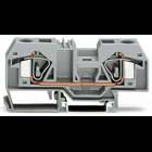 2-conductor through terminal block; 16 mm; center marking; for DIN-rail 35 x 15 and 35 x 7.5; CAGE CLAMP; 16,00 mm; gray