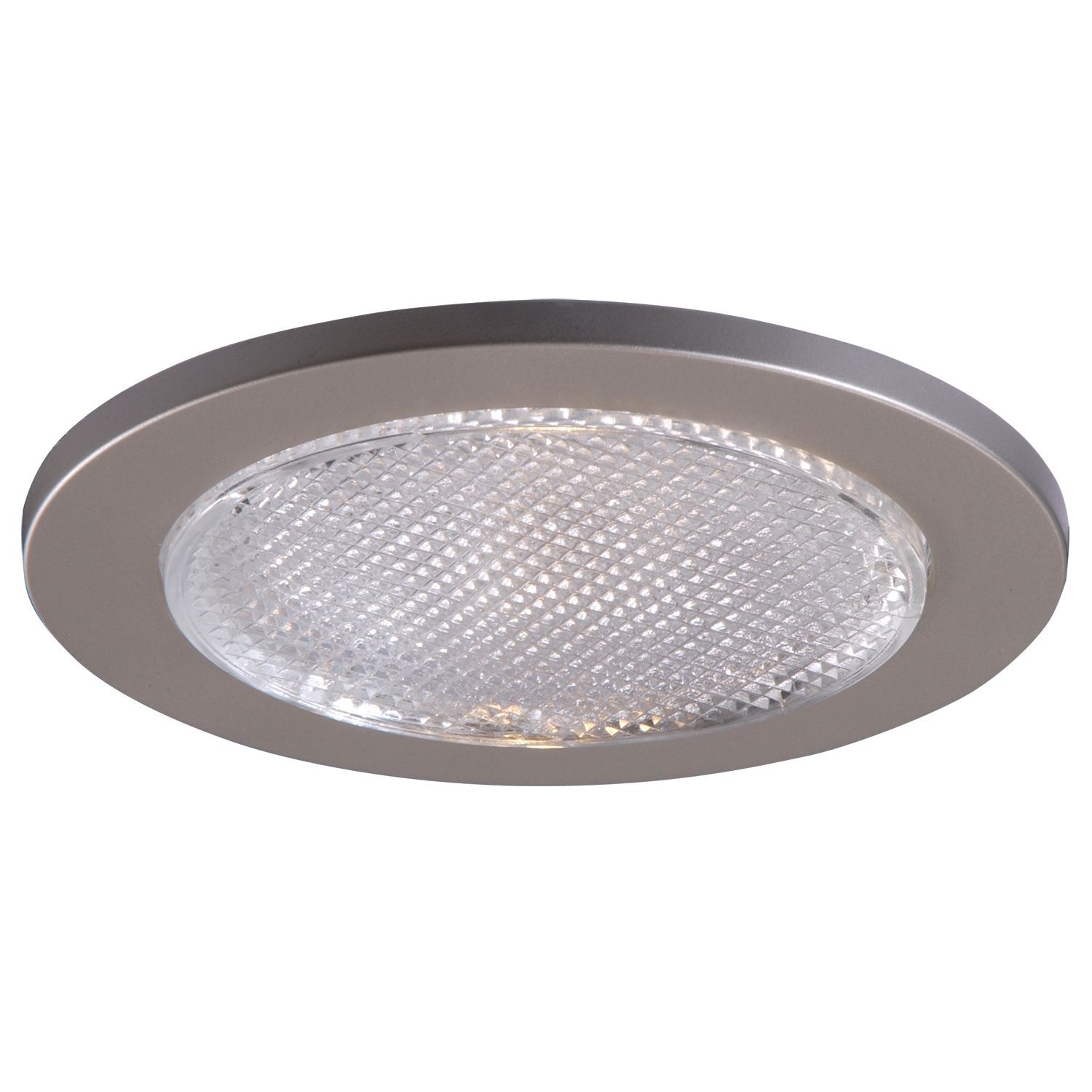 4" Trim Lensed Showerlight 120V Satin Nickel Trim with Glass Lens