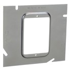 Single Gang Device Extension Ring, 1.5 Cubic Inches, 5 Inches Square x 1/4 Inch Raised, Pre-Galvanized Steel