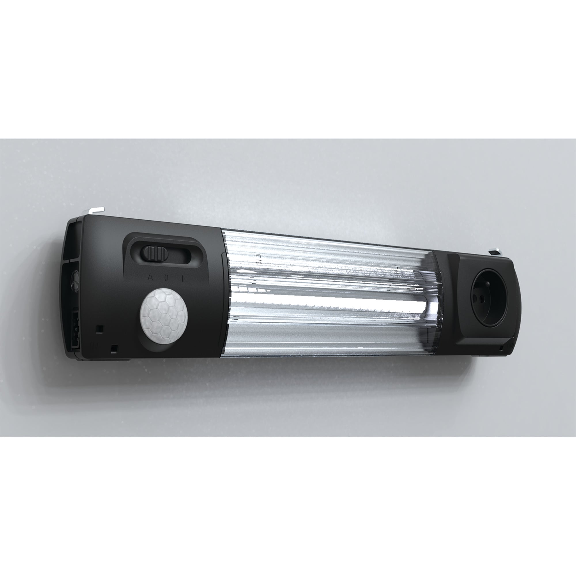 EL LED Enclosure Light With Socket and Motion Sensor, 1200 lm, 100-125 VAC