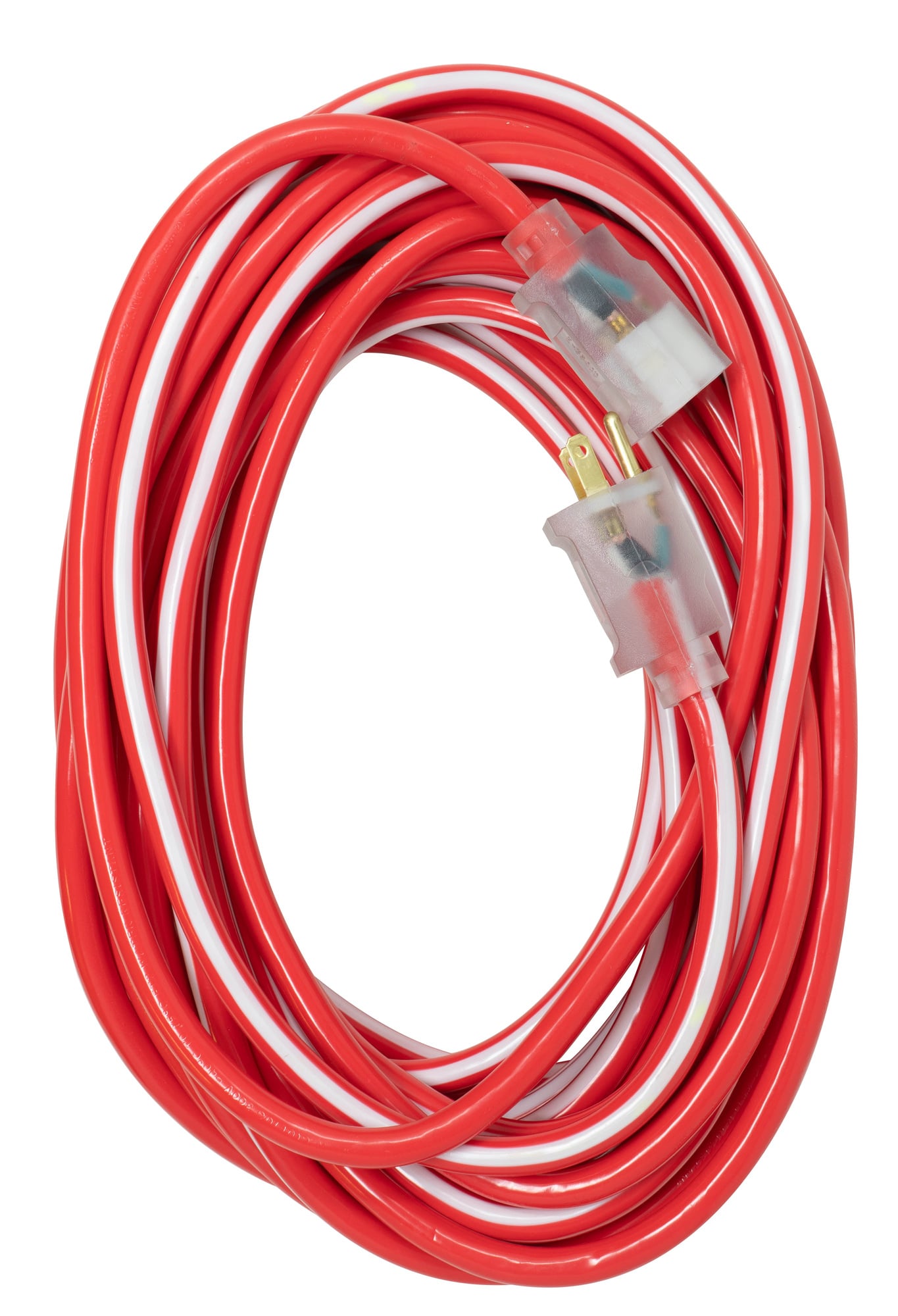 Red/ White Heavy Duty entension cord with lighted ends