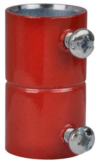 Set Screw Coupling, Concrete Tight, Conduit Size 3/4 Inch, Material Zinc Plated Steel, Color Red, For Fire Alarm Applications