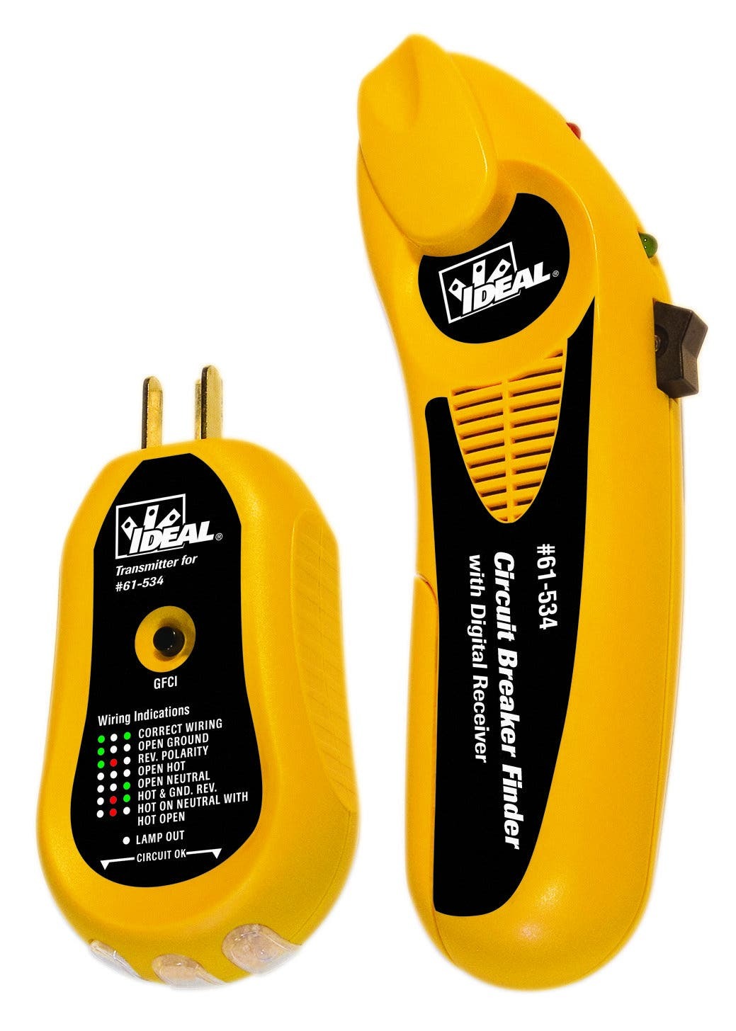 IDEAL, Digital Breaker Finder, Circuit Breaker Finder, Voltage Rating: 100-250 vac, Includes: GFCI Receptacle Tester, Digital Receiver, Warranty: 2 year, Frequency: 47-63 HZ