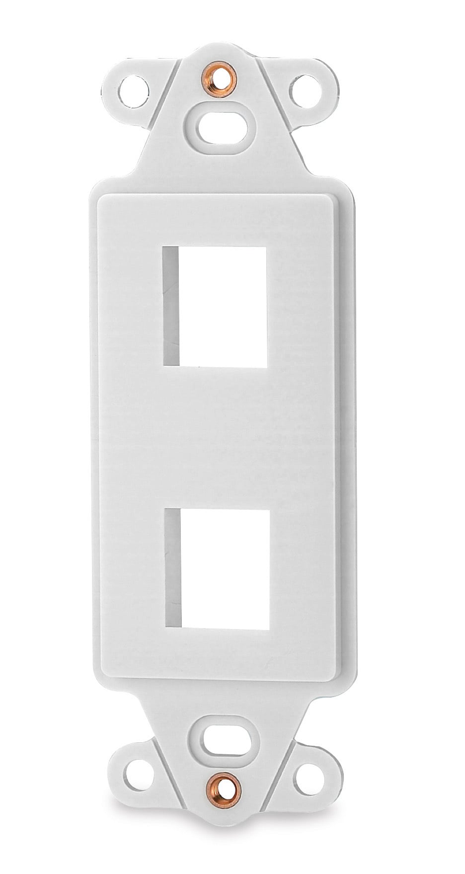 2-Port Decora Style Keystone Adapter, White
