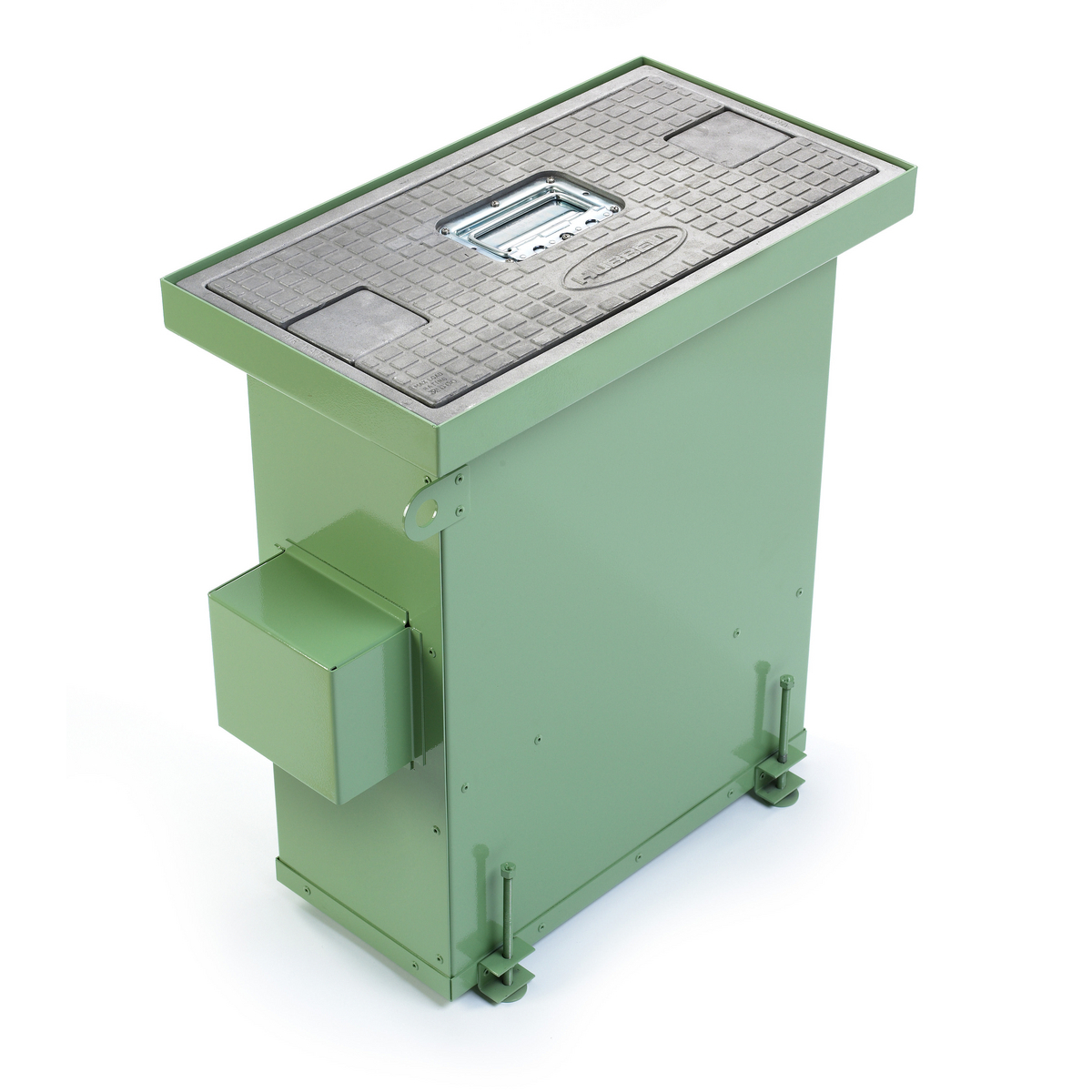 Concrete Concrete, Recessed, Painted Galvanized Galvanized Stamped Steel Box, Convention Center Utility Box, Power & Data/Communications, Ships with Cover, Power Panel Purchased Separately