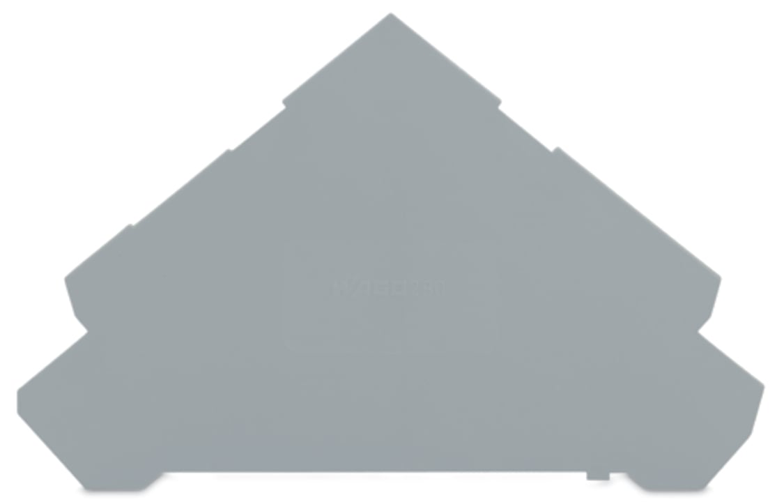 End and intermediate plate; 1 mm thick; for quadruple-deck terminal blocks; gray