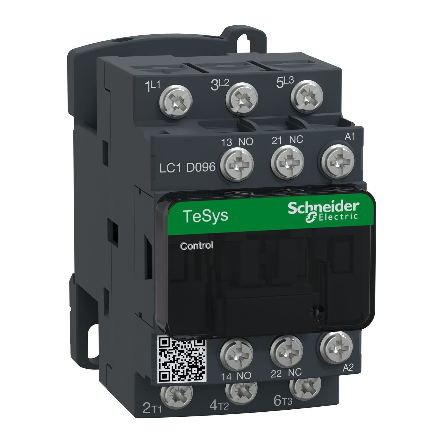 IEC contactor, TeSys Deca, nonreversing, 9A, 5HP at 480VAC, 3 phase, 3 pole, 3 NO, 110VAC 50/60Hz coil, open style