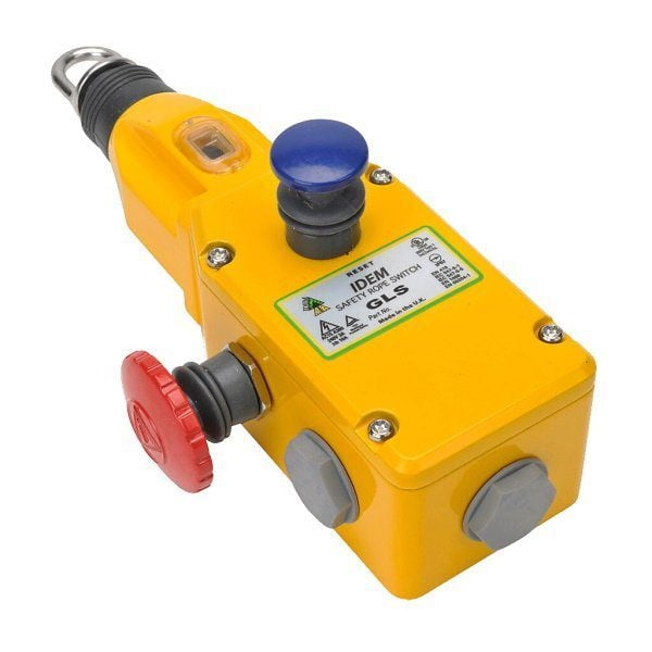GLS Rope Safety Switch, 1/2 NPT, 2NC 1NO