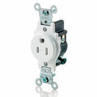 TO BE CHANGED - receptacle, tamper resistant, single, 2-pole 3-wire, n cof white, back and side wired. commercial spec grade, triple-combination-head screws.