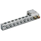 Aluminum Quick Disconnect Transformer Connectors - ABD Series, conductor range 12-350, stud size 1, outlets 6