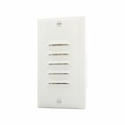 Eaton LED step light, Vertical and horizontal louvered faceplates, #14-12 AWG, 15A, Surface mount, 120V, Back and side wiring, White, Polycarbonate