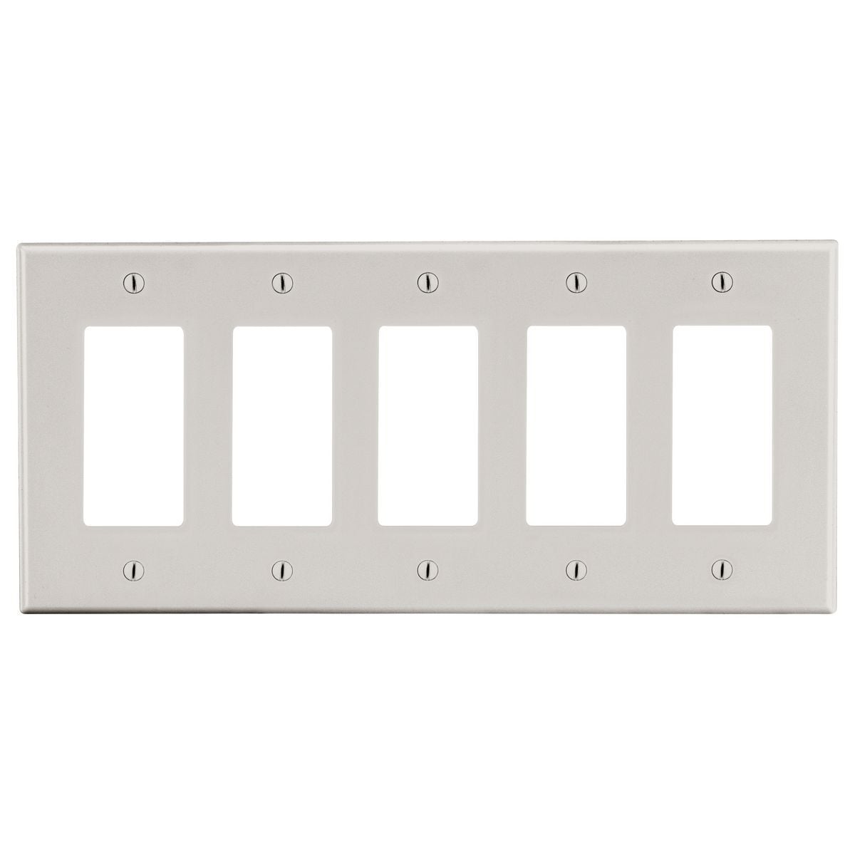Wallplate, 5-Gang, 5) Decorator, Light Almond