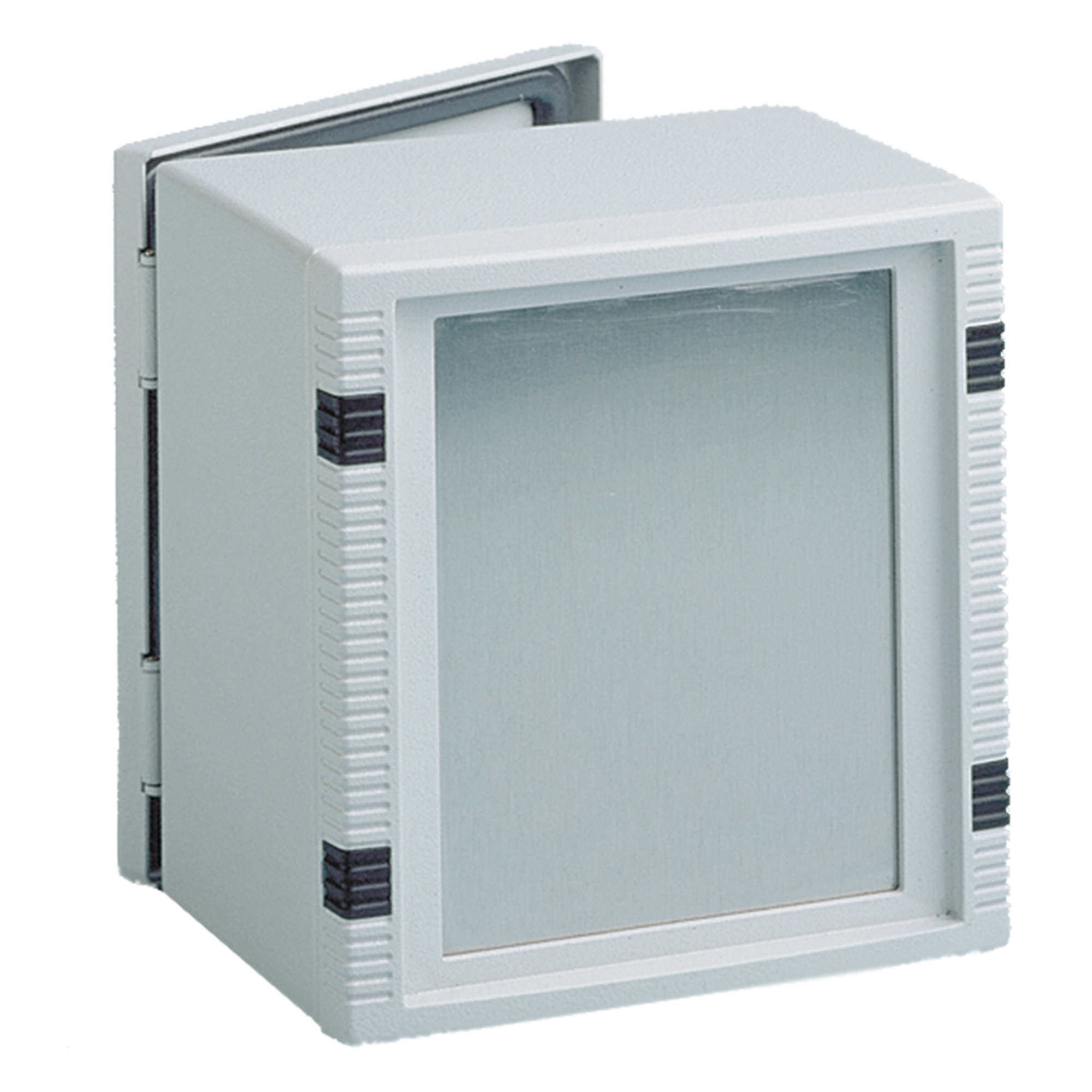 Fixed HMI Bezel for InLine HMI, fits 250x250mm, Lt Gray, Zinc