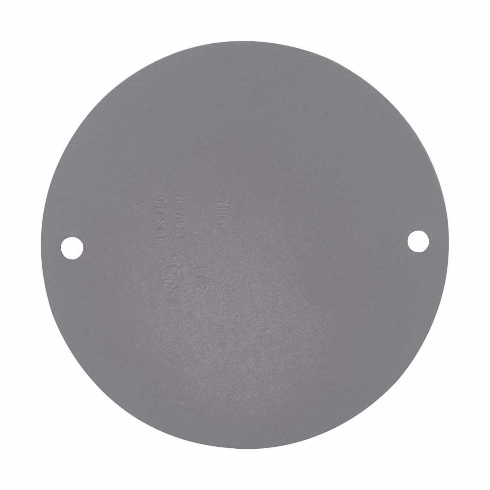 Eaton Crouse-Hinds series weatherproof blank outlet cover, Bronze, Steel, 4" round