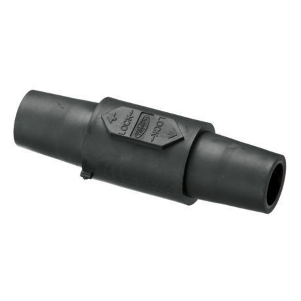 Heavy Duty Products, Single Pole Devices, Industrial Grade, Double Female, Coupler, 400A 600V AC/DC, Single Conductor, Pre-Wired, Black