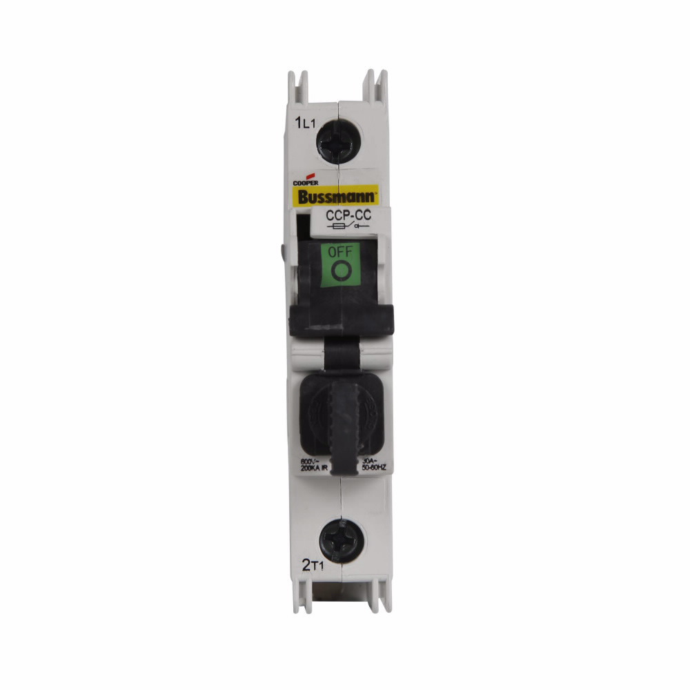 Eaton Bussmann series CCP UL98 fusible disconnect, 600 Vac, 125 Vdc, 30A, UL98 fusible disconnect, Single-pole, UL Midget