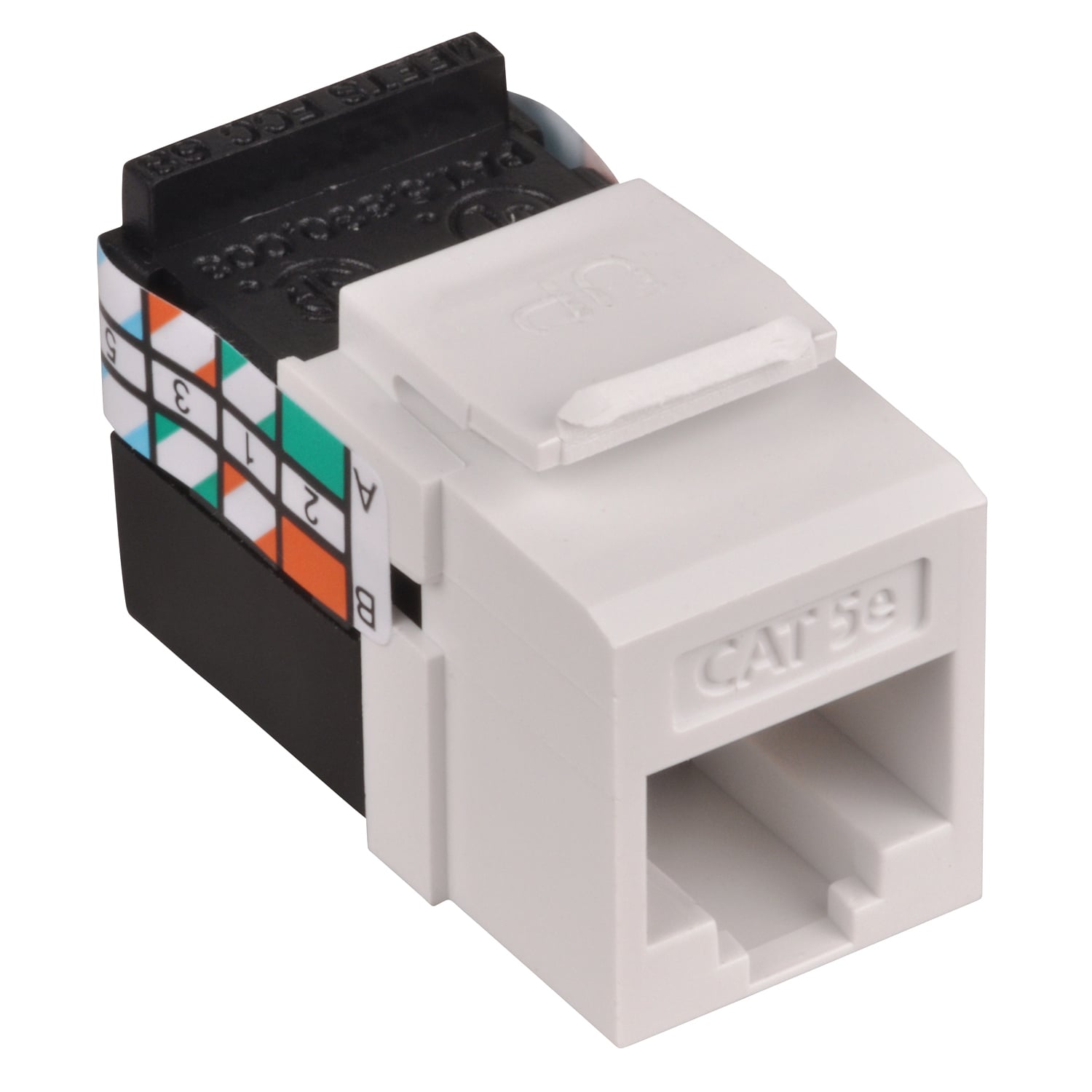Keystone Insert, CAT5e Data Jack, White