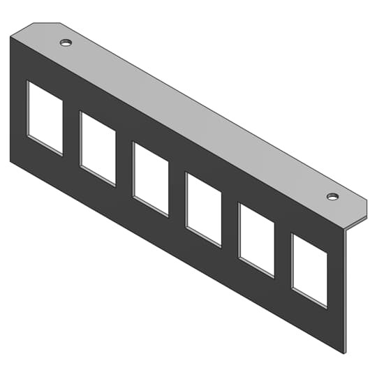 Data plate with 6-Ortonics jacks.