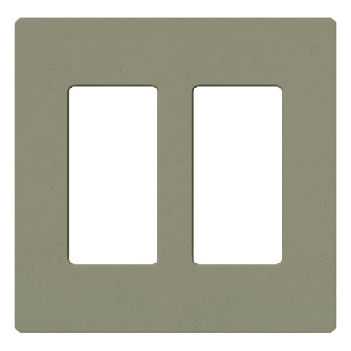 Claro Wallplate, Satin Finish, Two-gang in greenbriar