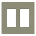 Claro Wallplate, Satin Finish, Two-gang in greenbriar