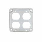 4 In. Square Exposed Work Covers - Raised 1/2 In., 2 Duplex Receptacles