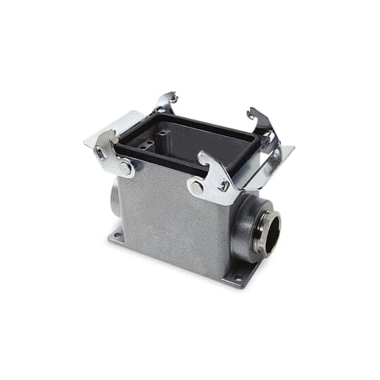 Double lever locking box base, 32 contacts with ground connection, NPT entry - 1 Inch  x 1 Inch