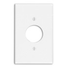 1-Gang Single 1.406-Inch Hole Device Receptacle Wallplate, Midway Size, White