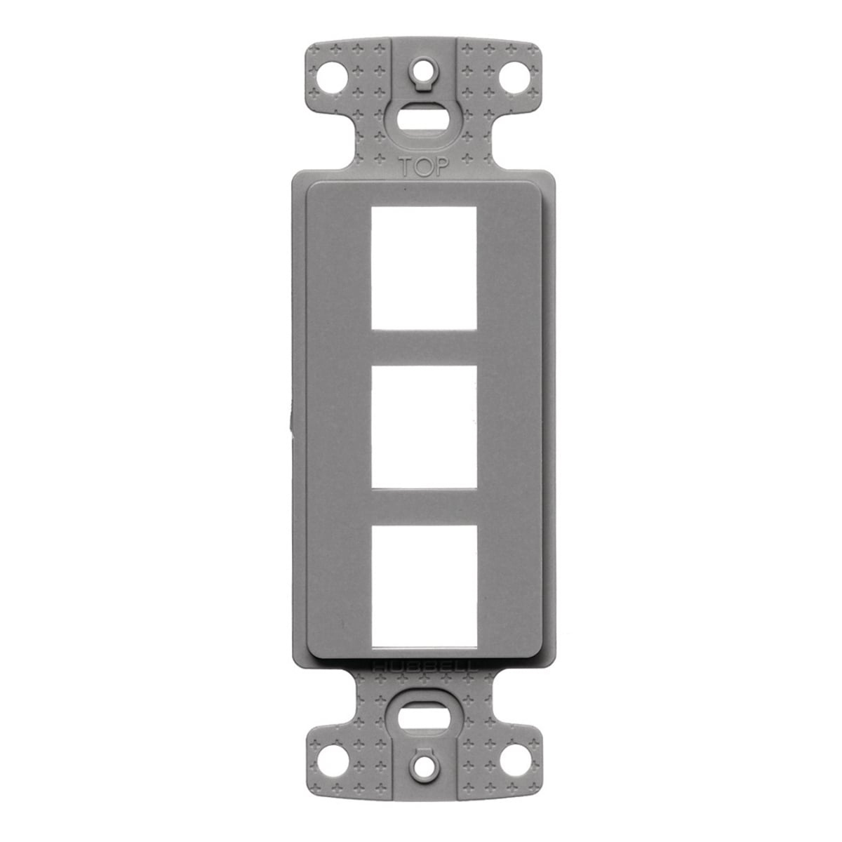 Plate, Decorator Frame, 3-Port, Gray