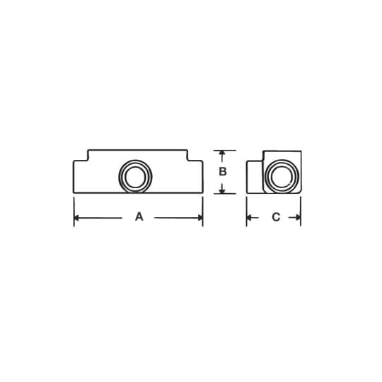 Conduit Fitting for Rigid and EMT Conduit, T Type with Cover and Gasket, Cast Aluminum 1/2 inch