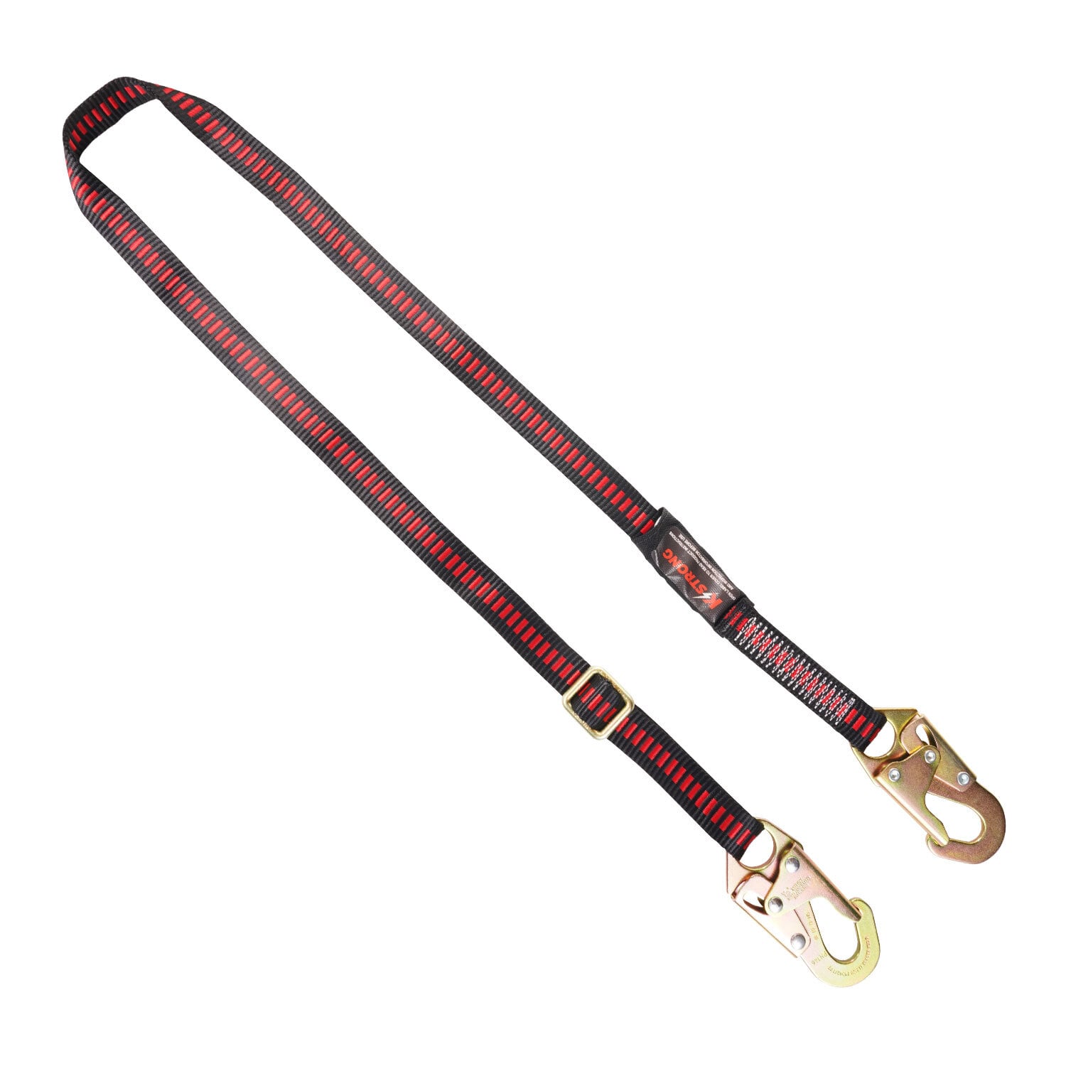 4.5 - 6 ft. Adjustable Work Positioning Lanyard with snap hooks (ANSI)
