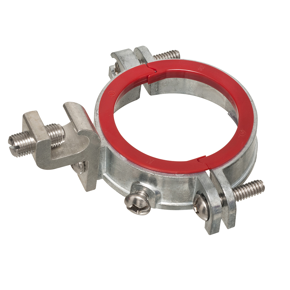 Zinc diecast split grounding bushing with a trade size of 3 inch. Easy installation on threaded or unthreaded Rigid/IMC.