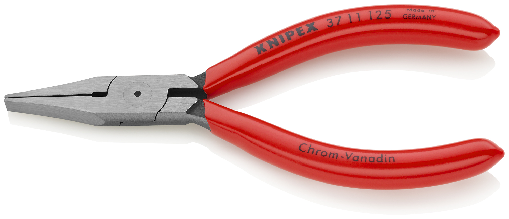 Electronics Gripping Pliers-Flat Wide Tips, 5 in., Plastic Coating