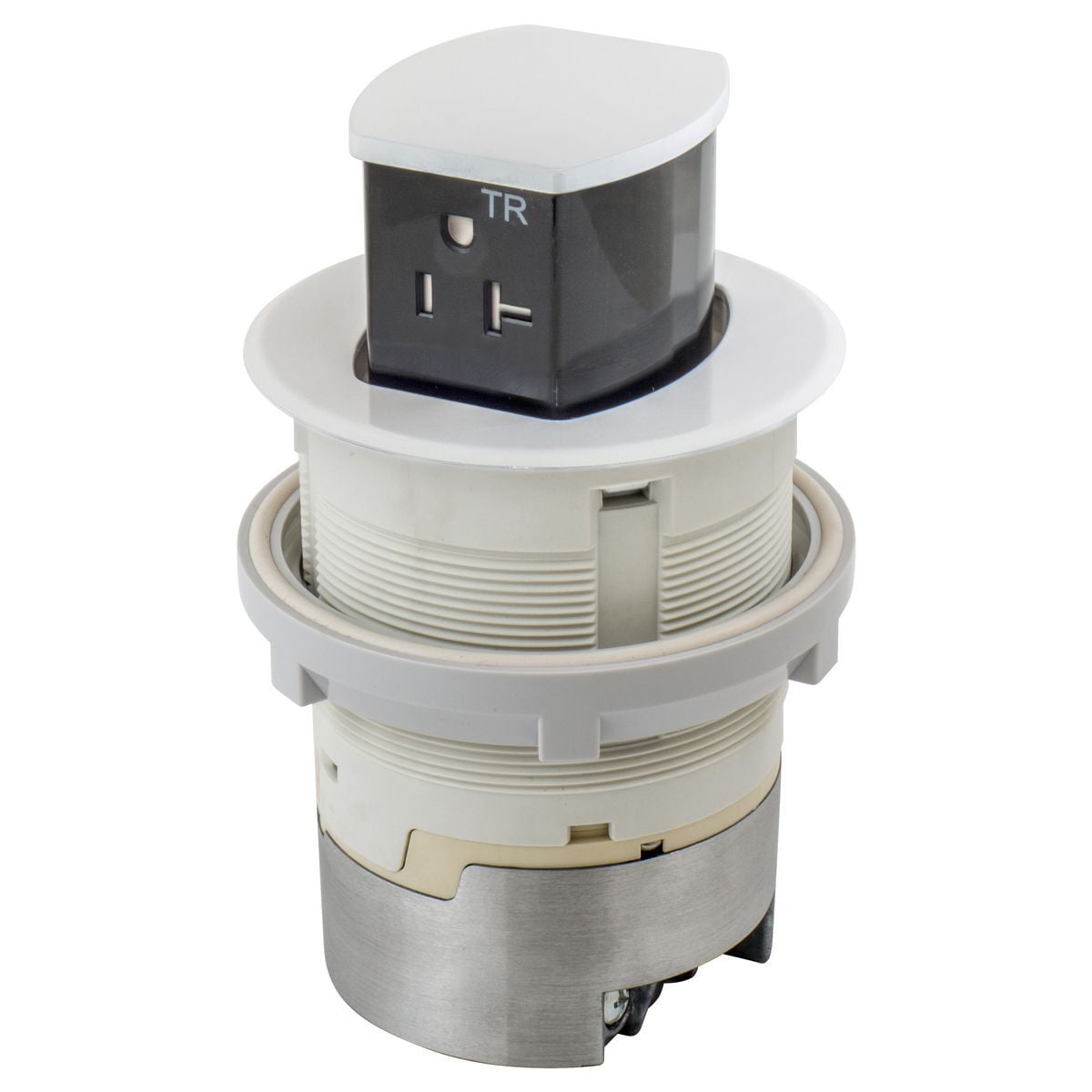 20A Kitchen Counter Receptacle, Surface Mount, White