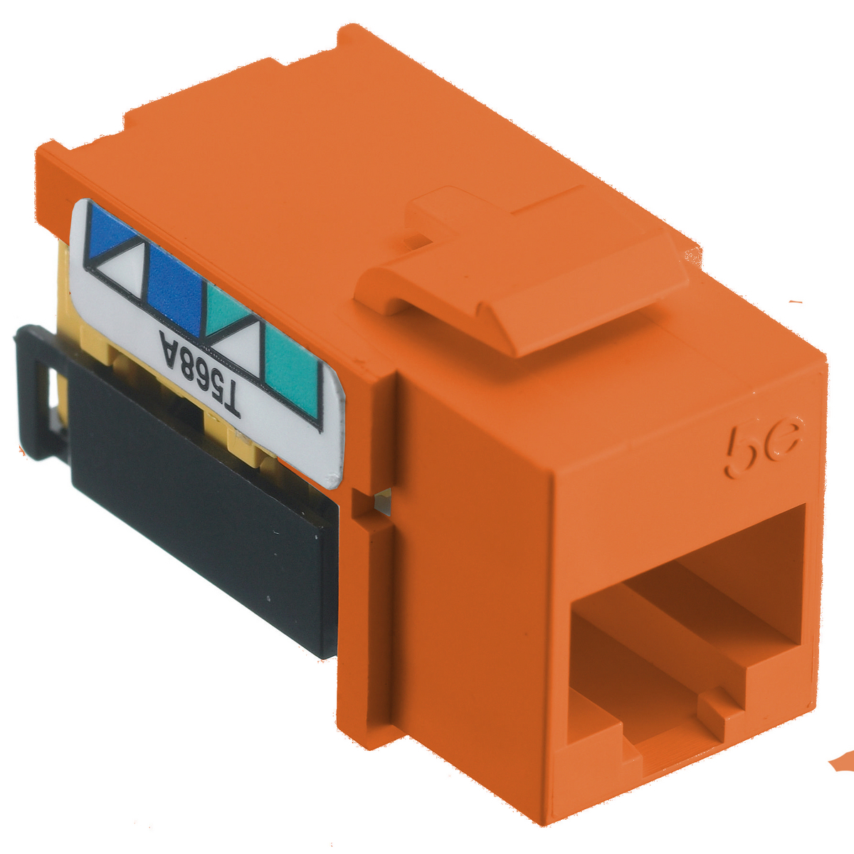 Net Select, Jack, Cat5e, 8-Position, Universal A/B, Orange