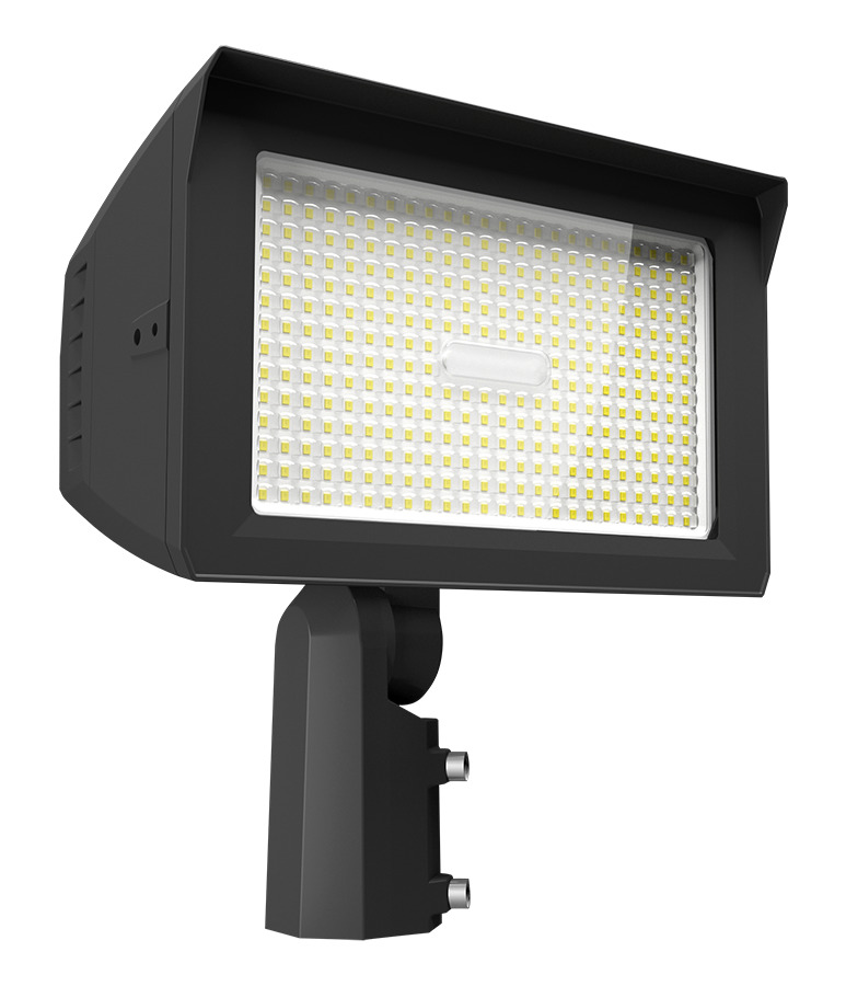 X22-150 LED Flood Light, 150W/125W/100W/75W, 3000K/4000K/5000K, Slipfitter and Trunnion, Photocell, Bronze, 120-277V