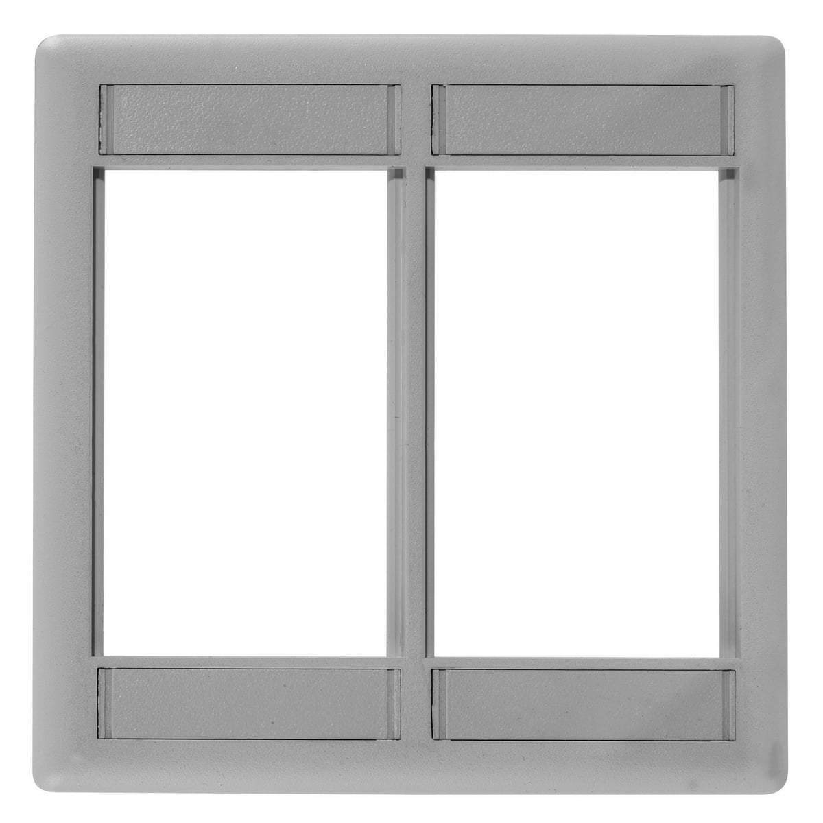 Phone/Data/Multimedia Component, INFINe Station Modular Plate Frame, 2-Gang, Gray
