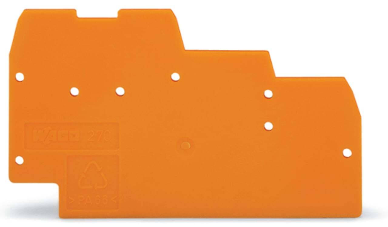 End and intermediate plate; 1 mm thick; for triple-deck terminal blocks; gray