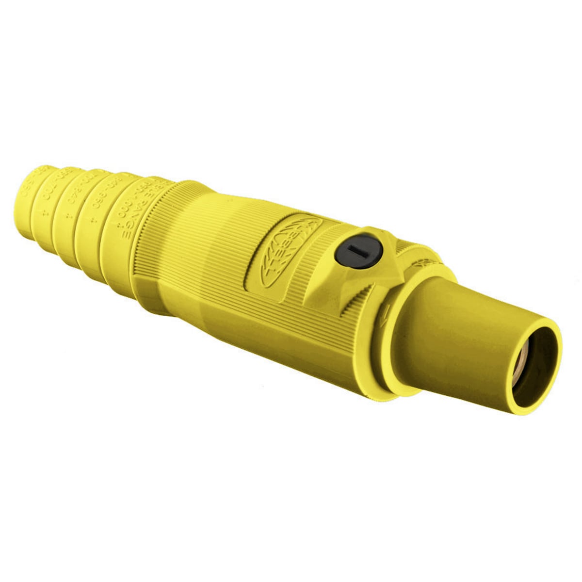 Heavy Duty Products, Single Pole Devices, Industrial Grade, Female, Plug, 300A 600V AC/DC, Single Conductor, Double Set Screws, Yellow