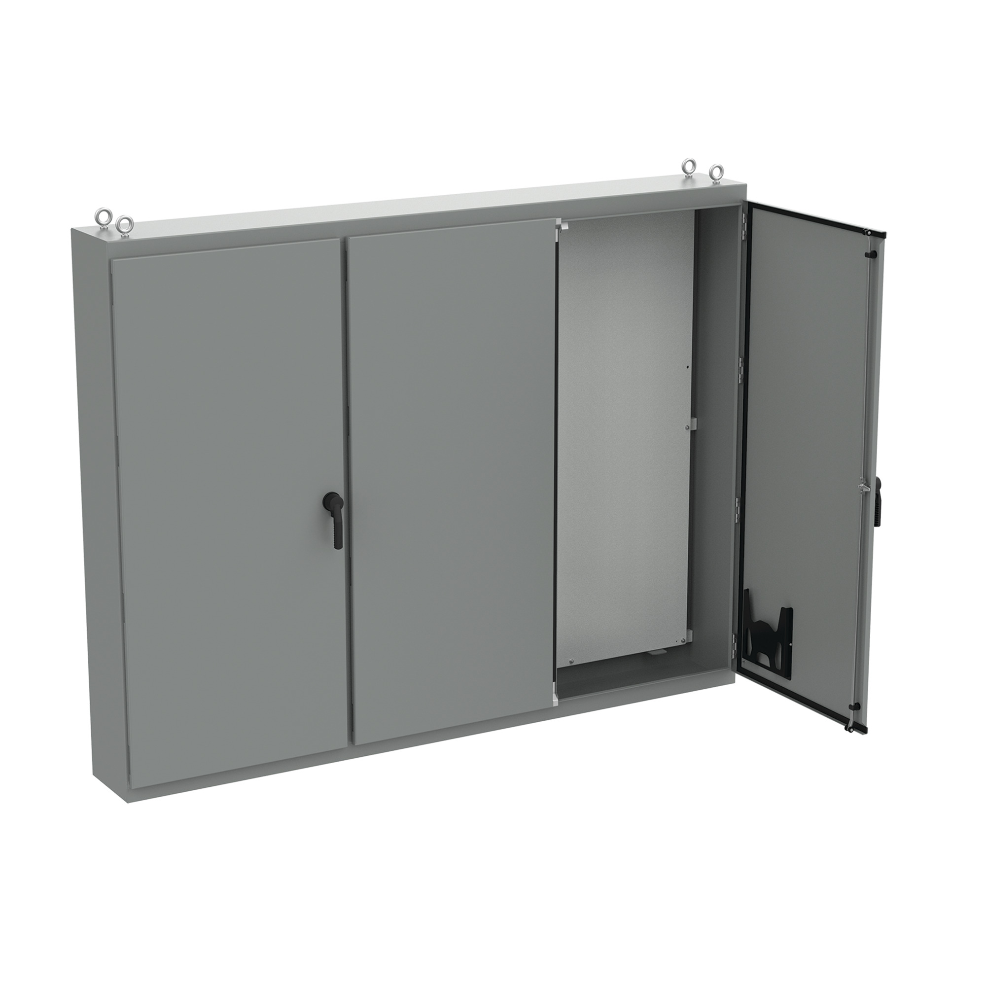 Free-Stand Multi-Door Type 12 Gray Inside 3Dr, 86.12x112.00x14.12, Gray, Steel